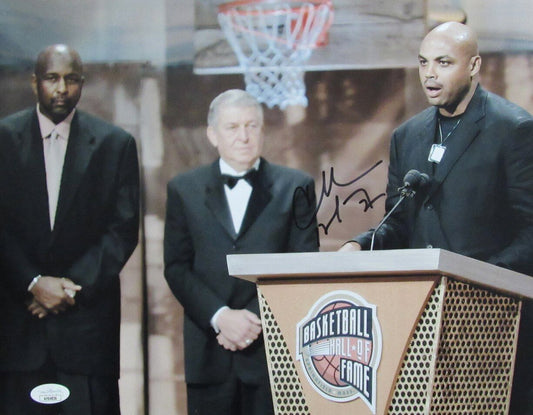 Charles Barkley HOF Autographed 11x14 Photo Philadelphia 76ers JSA