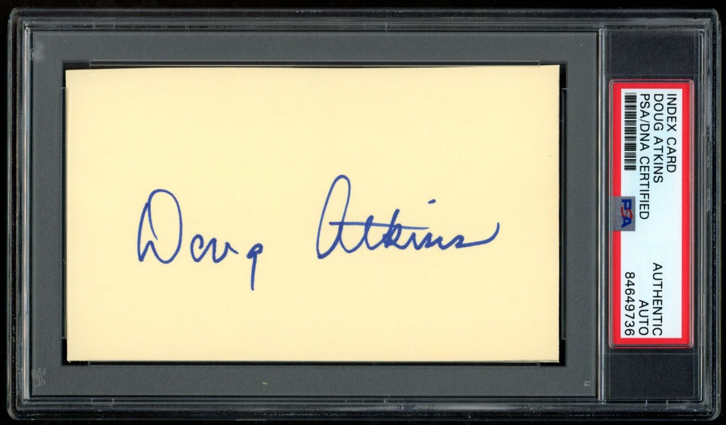 Doug Atkins HOF Autographed 3x5 Index Card Chicago Bears PSA/DNA