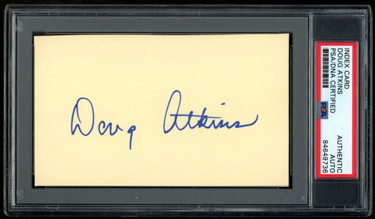 Doug Atkins HOF Autographed 3x5 Index Card Chicago Bears PSA/DNA