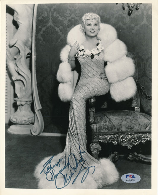 Mae West Signed/Inscribed Vintage 8x10 B/W Photo Actress PSA/DNA 192278