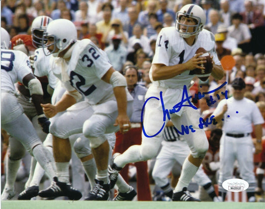 Chuck Fusina Autographed/Inscribed 8x10 Photo Penn State JSA