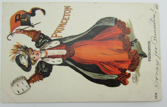 Vintage Postcard postmarked 1906? with a Princeton female student 140049