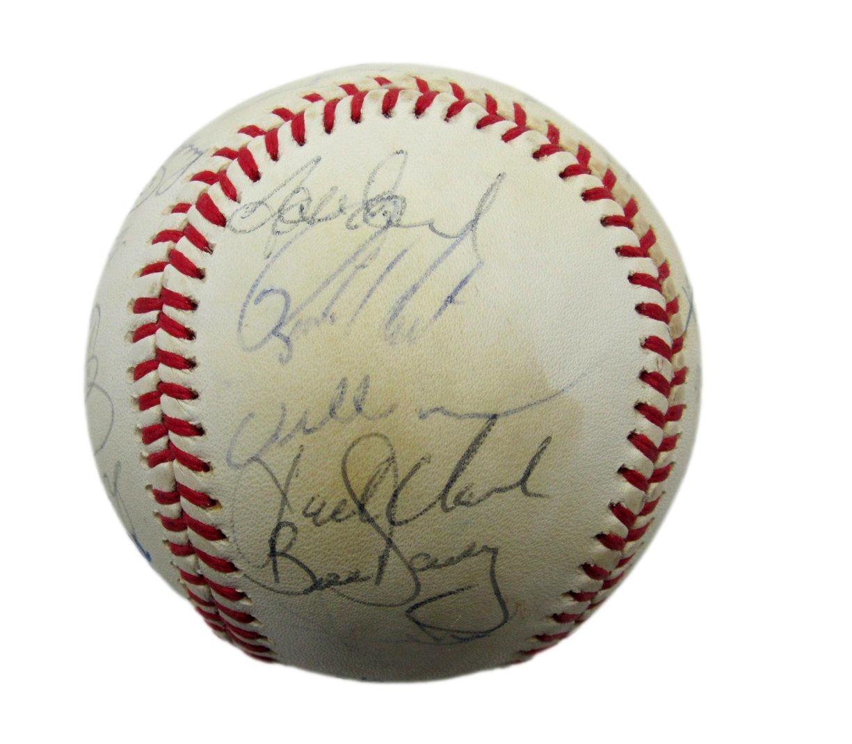 1987 Cardinals Autographed by 25 Rawlings World Series Baseball Herzog (HOF)