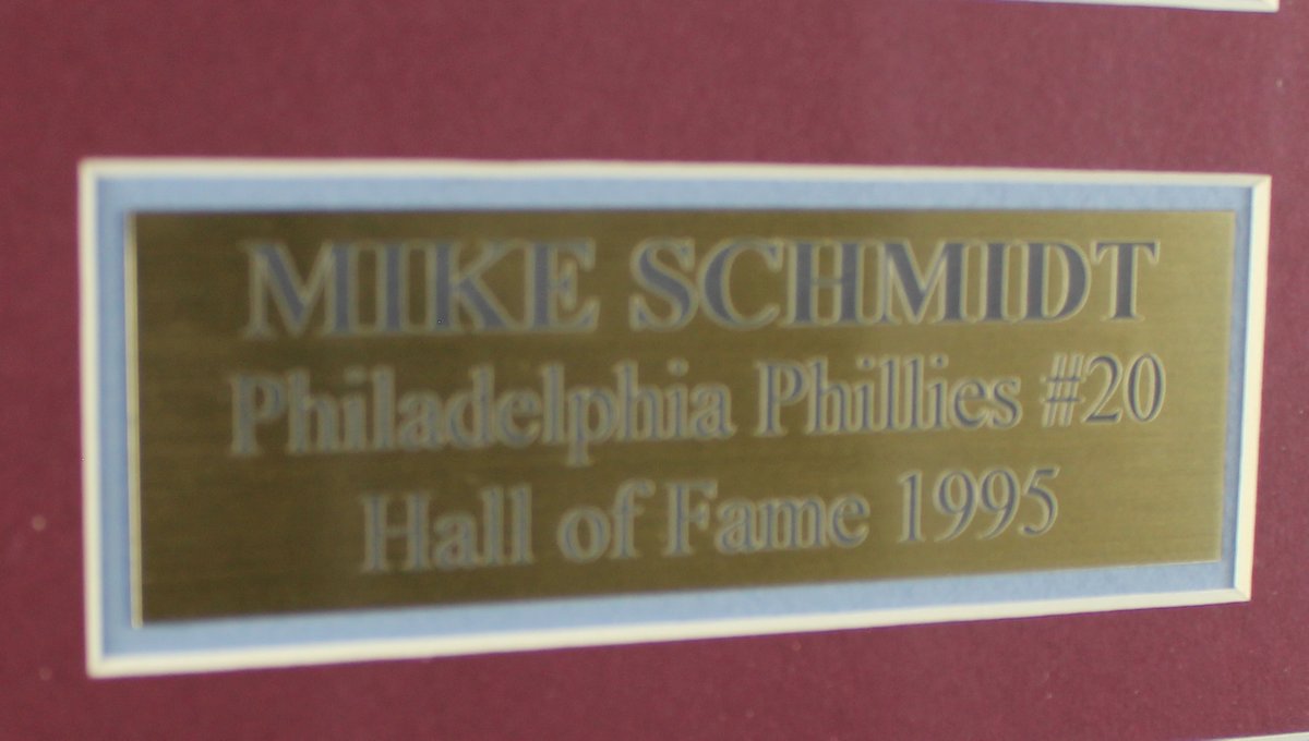 Mike Schmidt Phillies Autographed Hall of Fame Collage Framed