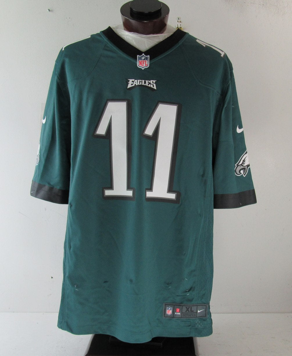 Carson Wentz Autographed Custom Football Jersey Eagles Damaged Fanatics