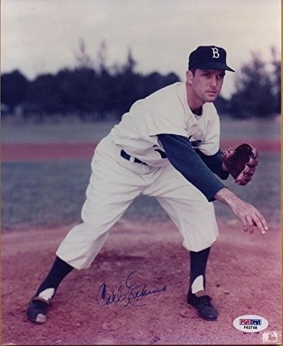 CARL ERSKINE Dodgers Signed 8x10 Photo PSA/DNA 132808