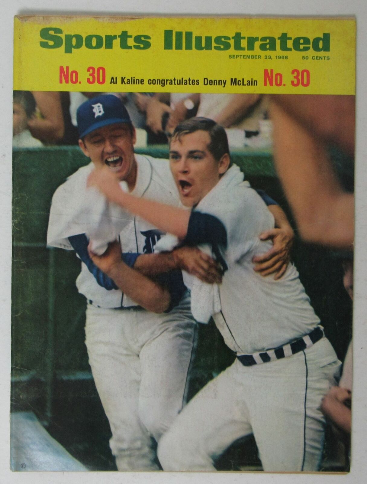 Al kaline/Denny McClain Tigers 1968 Sports Illustrated 9/23/68 NO LABEL  144872