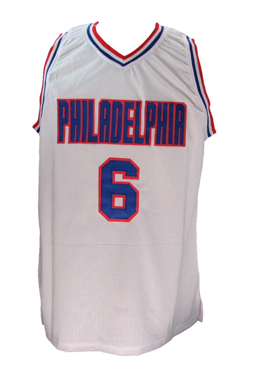 Julius Irving HOF Signed/Auto White Custom Basketball Jersey 76ers JSA 193184