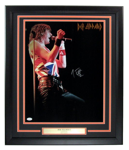 Joe Elliott Autographed 16x20 Photo Def Leppard Singer Framed JSA 176747