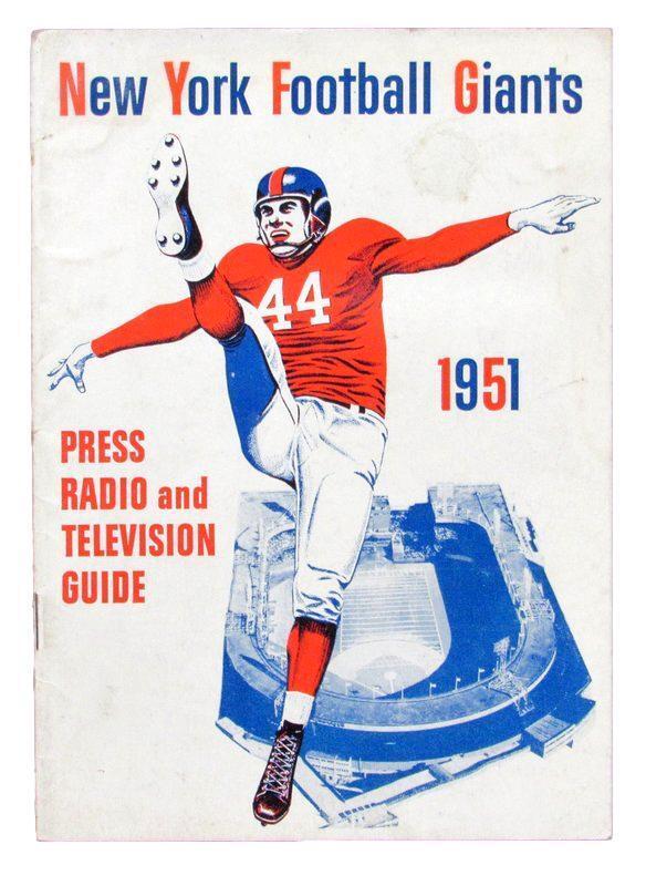 Vintage 1951 New York Football Giants Press TV Radio Media Guide