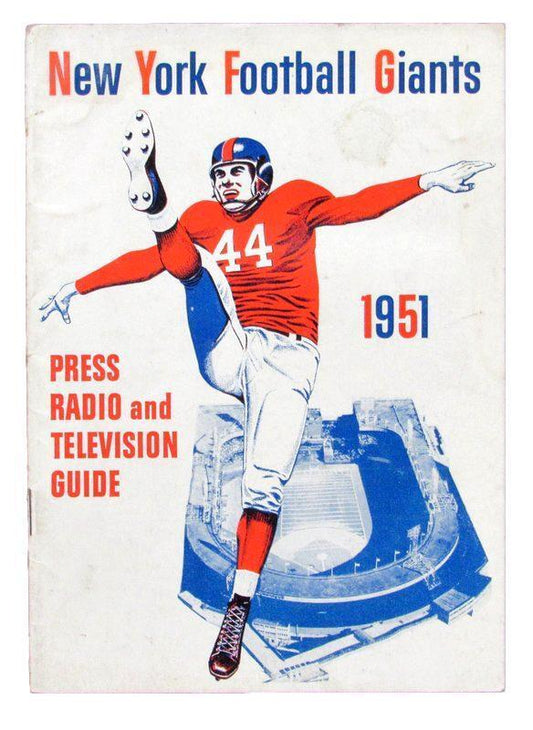 Vintage 1951 New York Football Giants Press TV Radio Media Guide