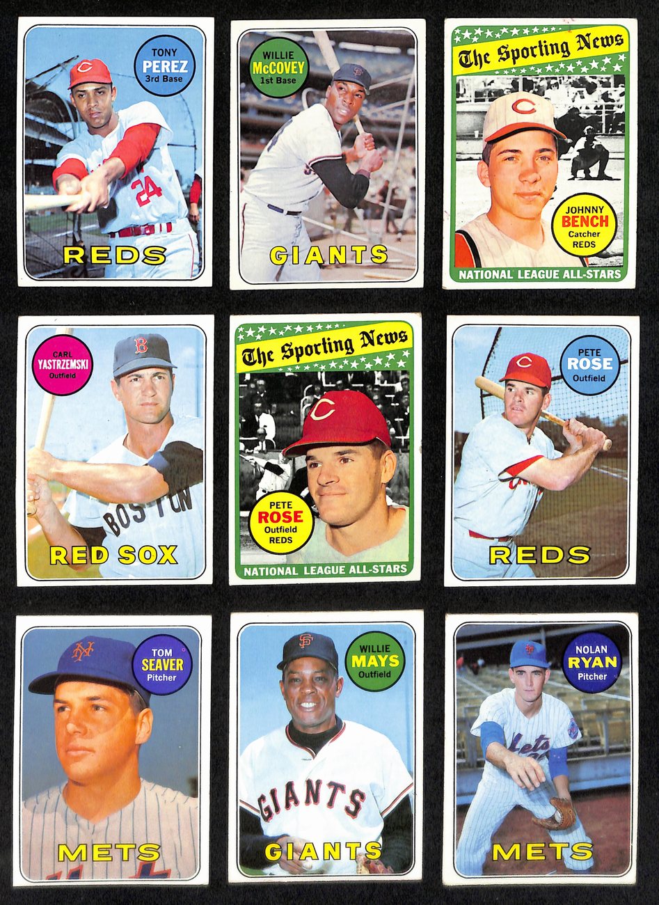 1969 Topps Baseball Card Complete Set (1-664) Mantle Ryan Jackson Seaver 191957