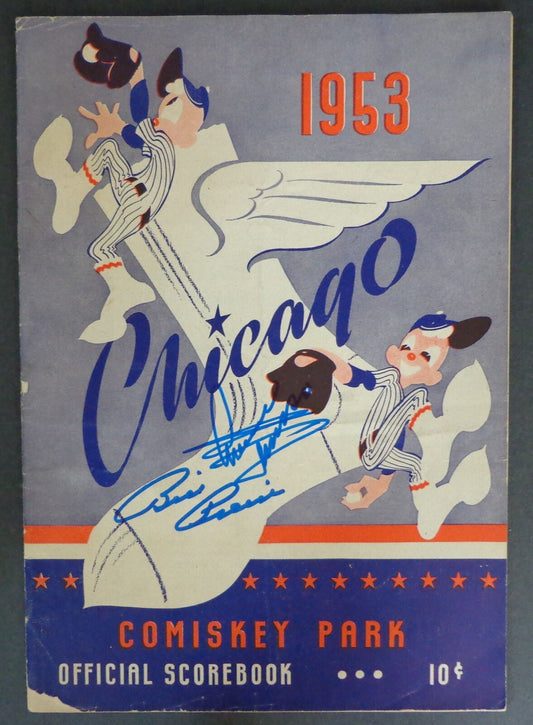 Vintage 1953 Dual-Signed Program Chicago White Sox vs. Cleveland Indians 177127