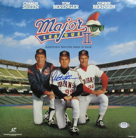 Charlie Sheen "Major League II" Signed/Autographed Laser Disc PSA/DNA 164498