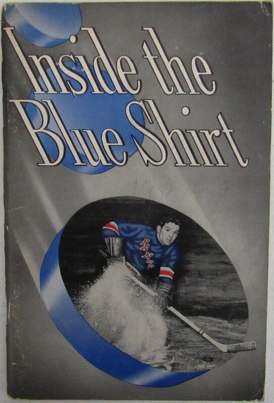 1948/49 New York Rangers Yearbook Blue Book Media/Press Guide 144274