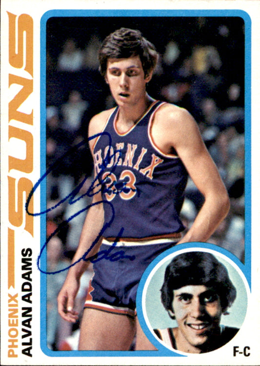 Alvan Adams Autographed 1978-79 TOPPS Basketball Card #77 Suns 182995