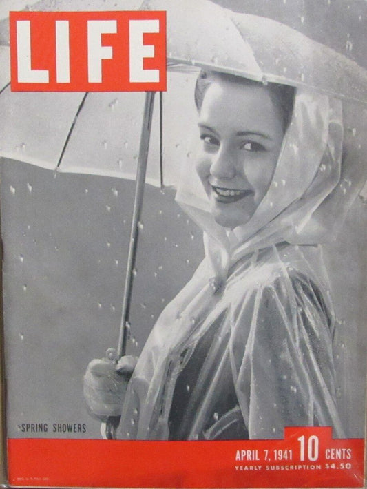 Vintage LIFE Magazine April 7, 1941 Spring Showers Rainwear 164637