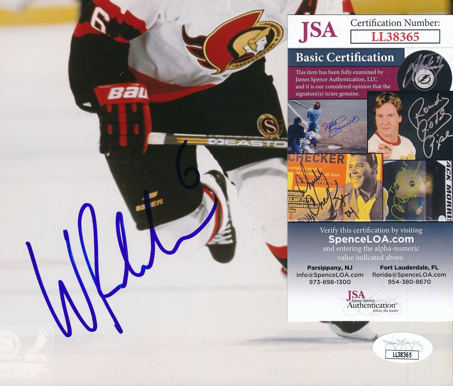 Wade Redden Ottawa Senators Signed/Autographed 8x10 Photo JSA 157642