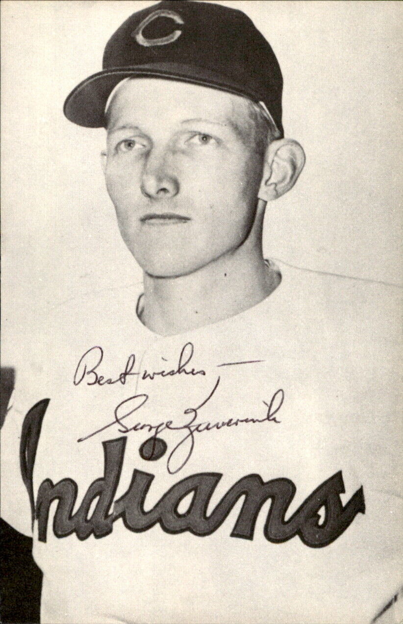 George Zwerink Indians d. 2014 Signed/Autographed 3x5  Photo 179355