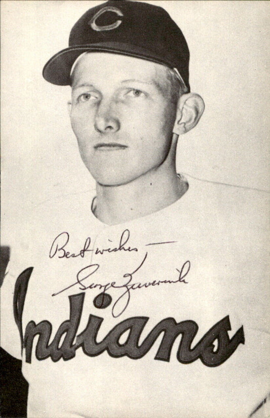George Zwerink Indians d. 2014 Signed/Autographed 3x5  Photo 179355