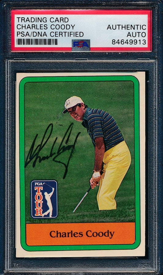 1981 DONRUSS PGA Charles Coody #56 Authentic Card Signed PSA/DNA 176064