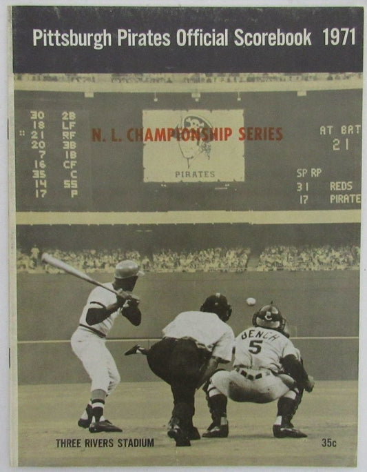 1971 Pittsburgh Pirates v. Reds Playoff NLCS  Baseball Program 128907