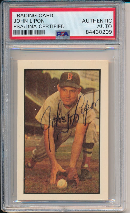 Johnny Lipon Red Sox Signed/Autographed 1983 Reprint Card #123 PSA/DNA 164538
