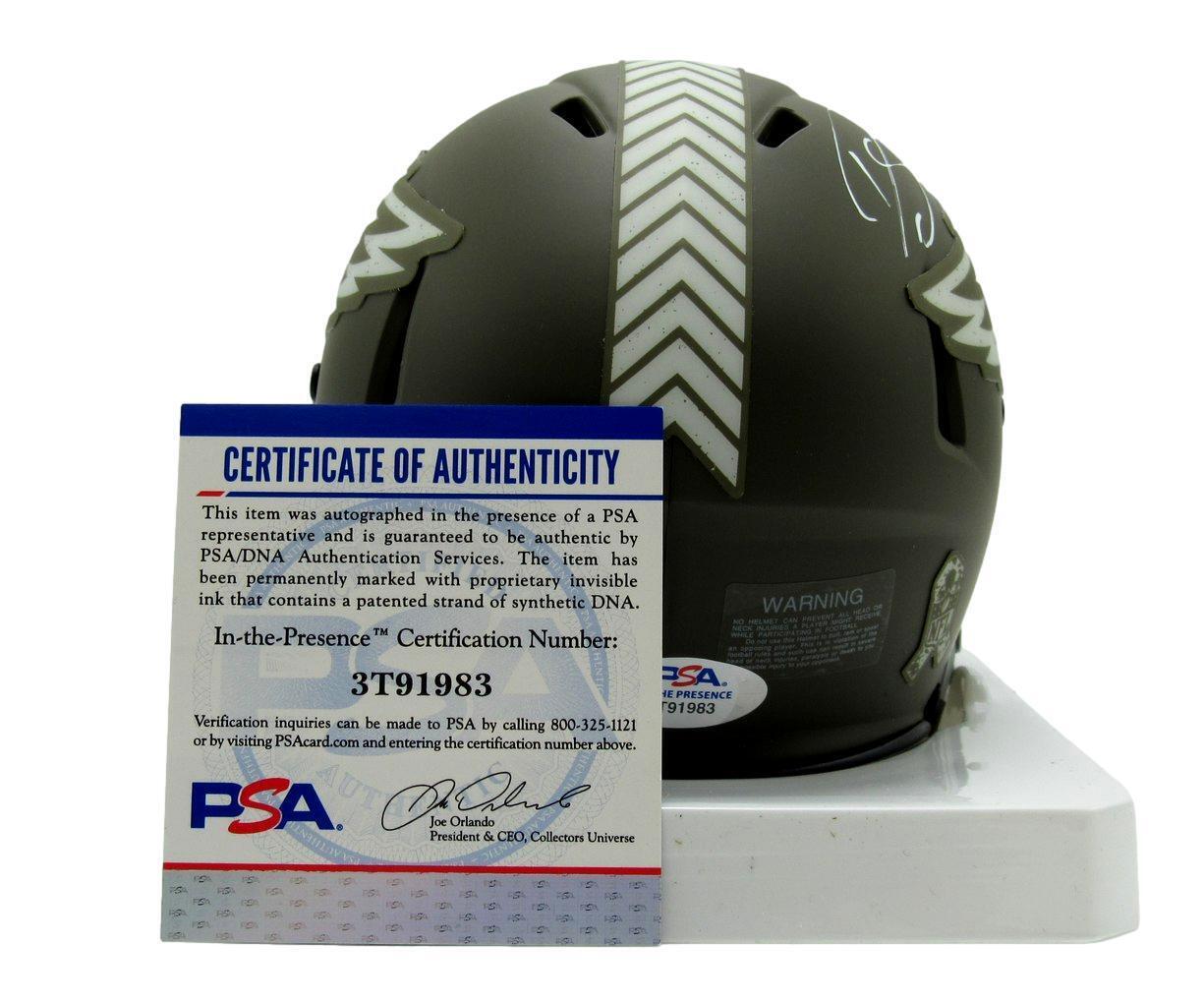 Darius Slay Autographed Mini Salute to Service Football Helmet Eagles PSA/DNA