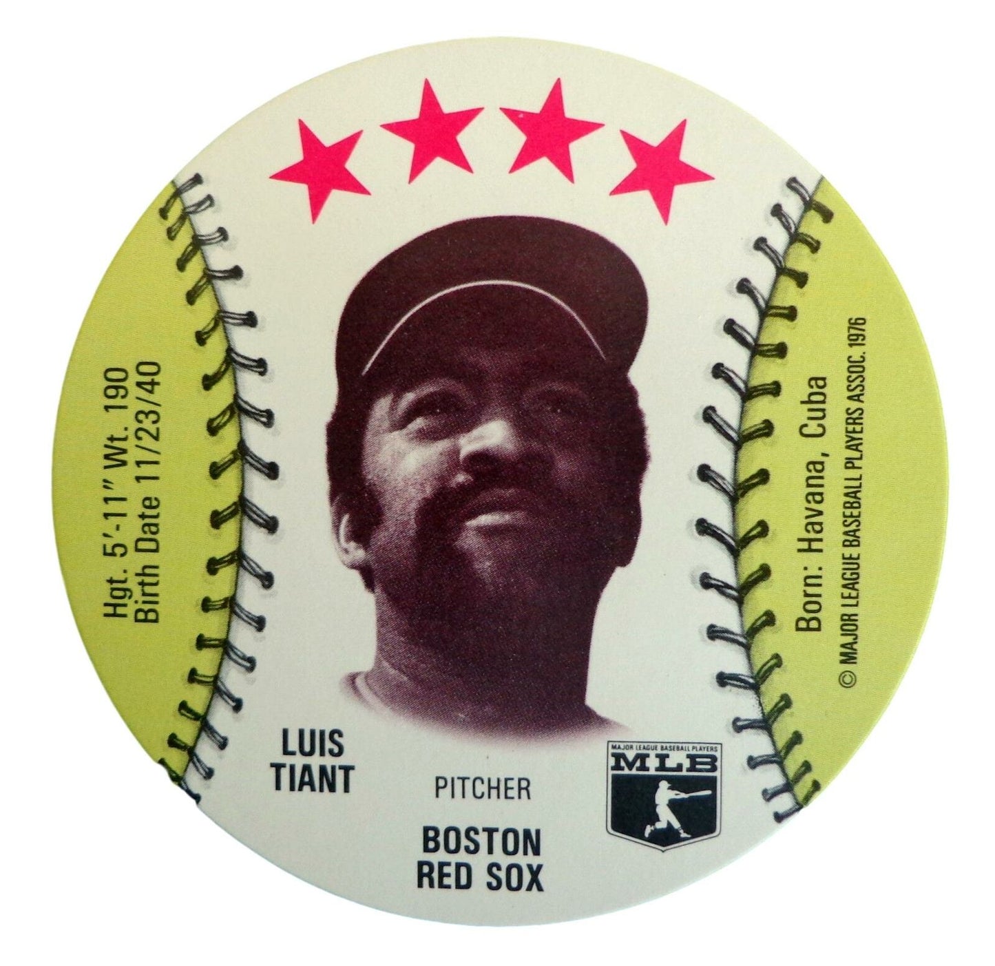 Lot of 25 - 1976 MSA Isaly's Discs Luis Tiant Boston Red Sox Gem Mint 153982