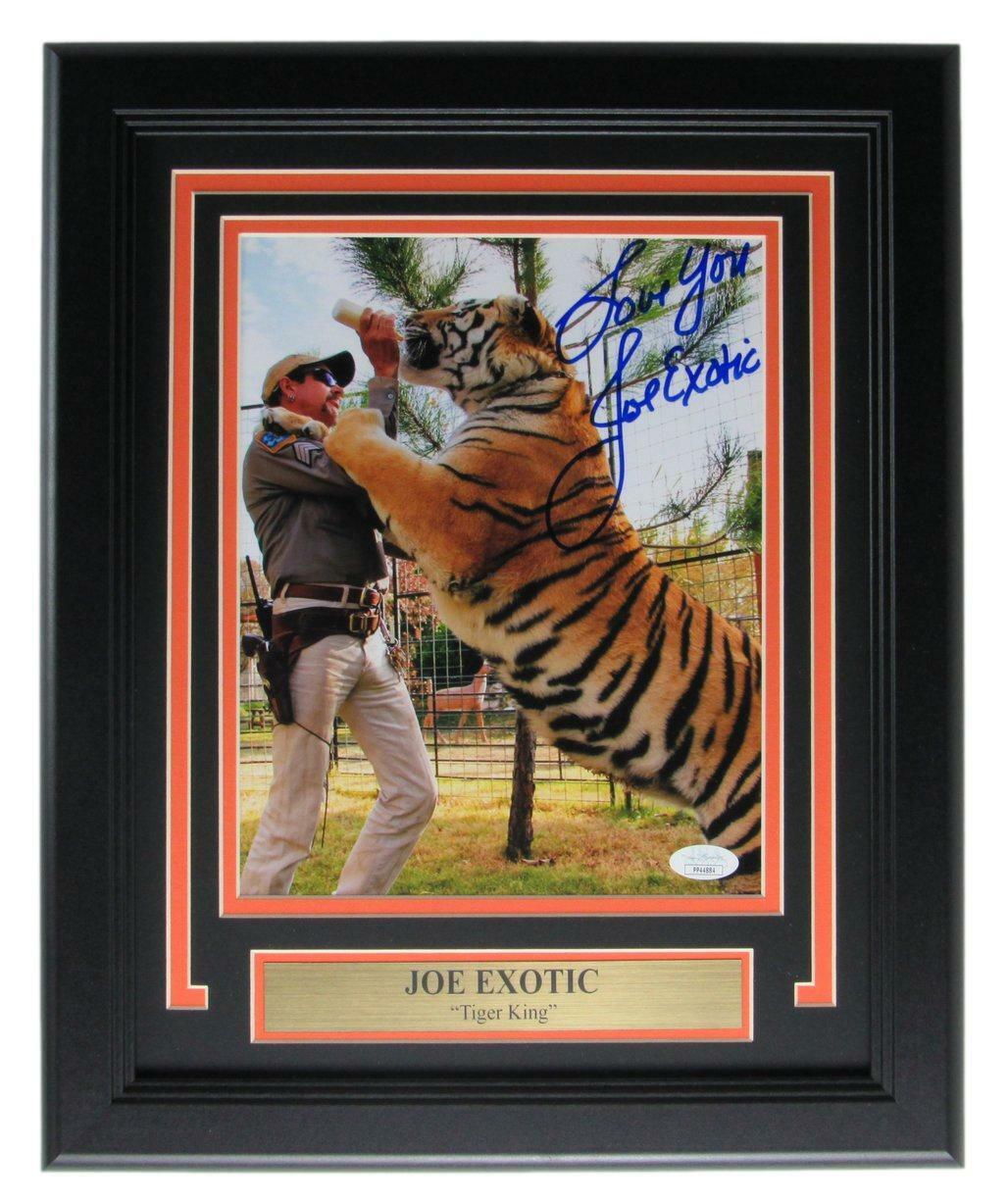 Joe Exotic Tiger King Signed/Inscr "Love You" 8x10 Photo Framed JSA 161727