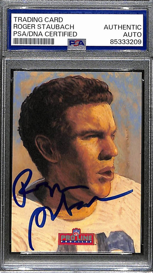 Roger Staubach HOF Signed/Autographed 1993 Pro Line Card #41 Cowboys PSA 192509