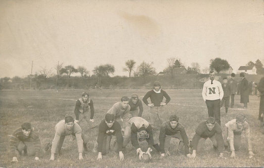 Vintage Postcard Football Team Photo 138948