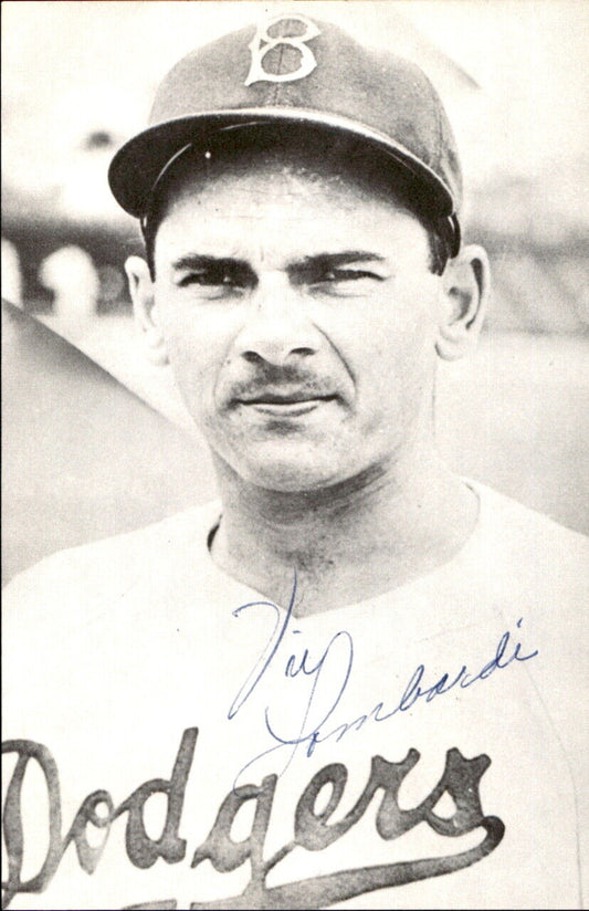 Vic Lombardi Dodgers d. 1997 Signed/Autographed 3x5  Photo 178570