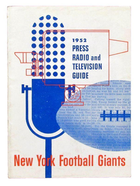 Vintage 1952 New York Football Giants Press TV Radio Media Guide