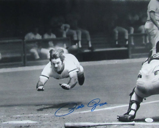 Pete Rose Cincinnati Reds Autographed/Signed 16x20 Photo JSA 189715