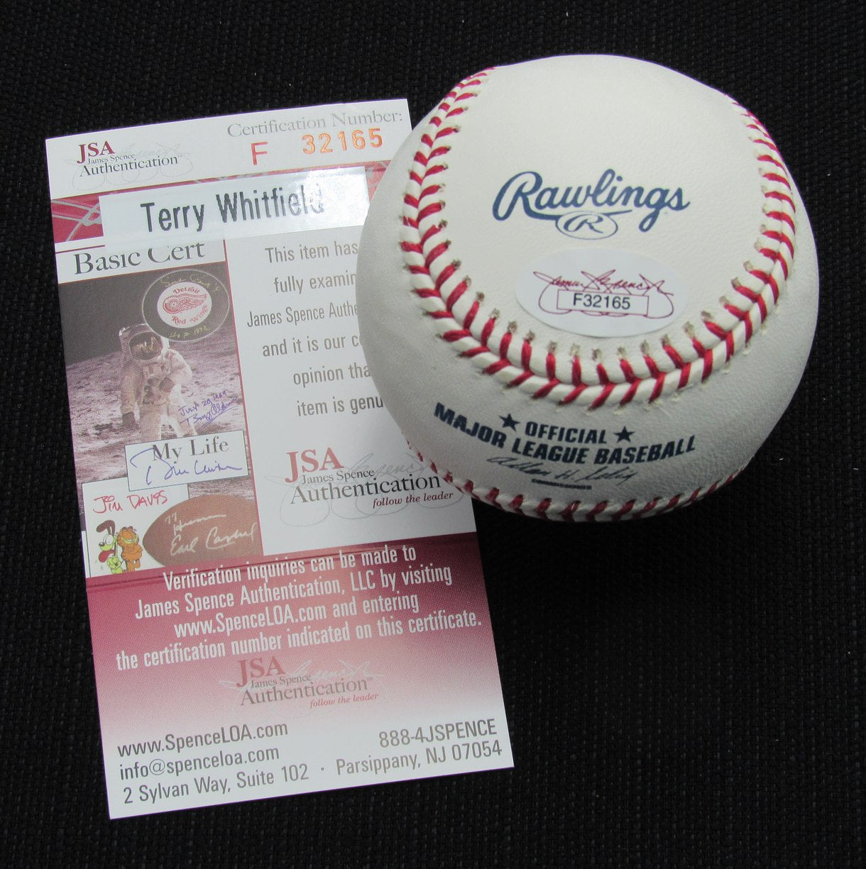 Terry Whitfield Signed/Auto Yankees 100th OML Baseball JSA  186872