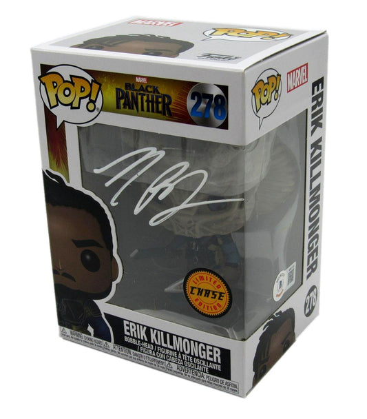 Michael B. Jordan Autographed Funko Pop! #278 "Black Panther" Beckett 181188