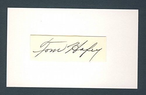 Tom Hafey Giants Browns Signed/Auto/Autograph Cut 3x5 Index Card PASS 124318