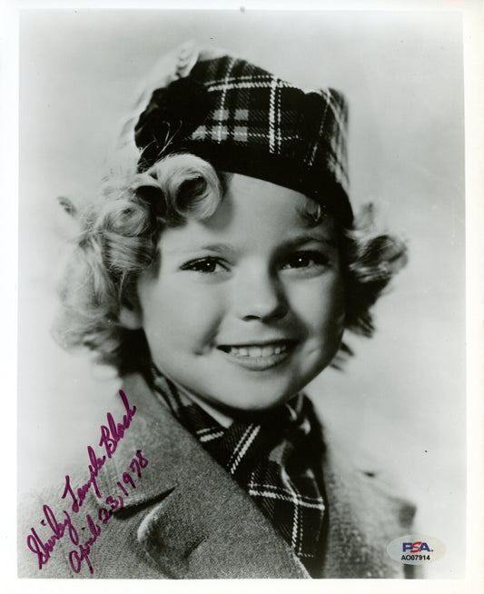 Shirley Temple Signed/Inscribed 8x10 B/W Photo Actress PSA/DNA 192059