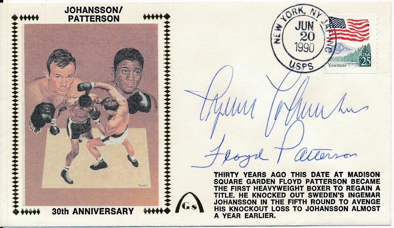 Ingemar Johansson/Floyd Patterson   Signed First Day Cover FDC PSA/DNA 148327