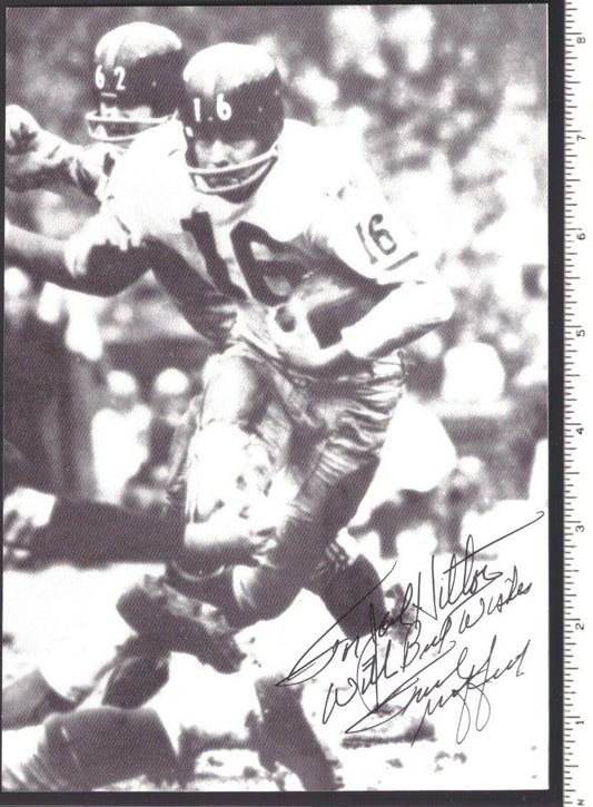 Frank Gifford HOF New York Giants Signed 5.5x8 Magazine B/W Photo 151751