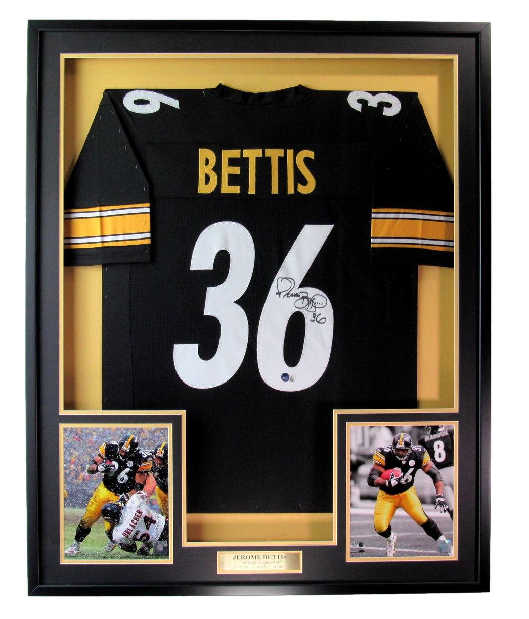 Jerome Bettis HOF Signed/Auto Pittsburgh Steelers Jersey Framed Beckett 192035