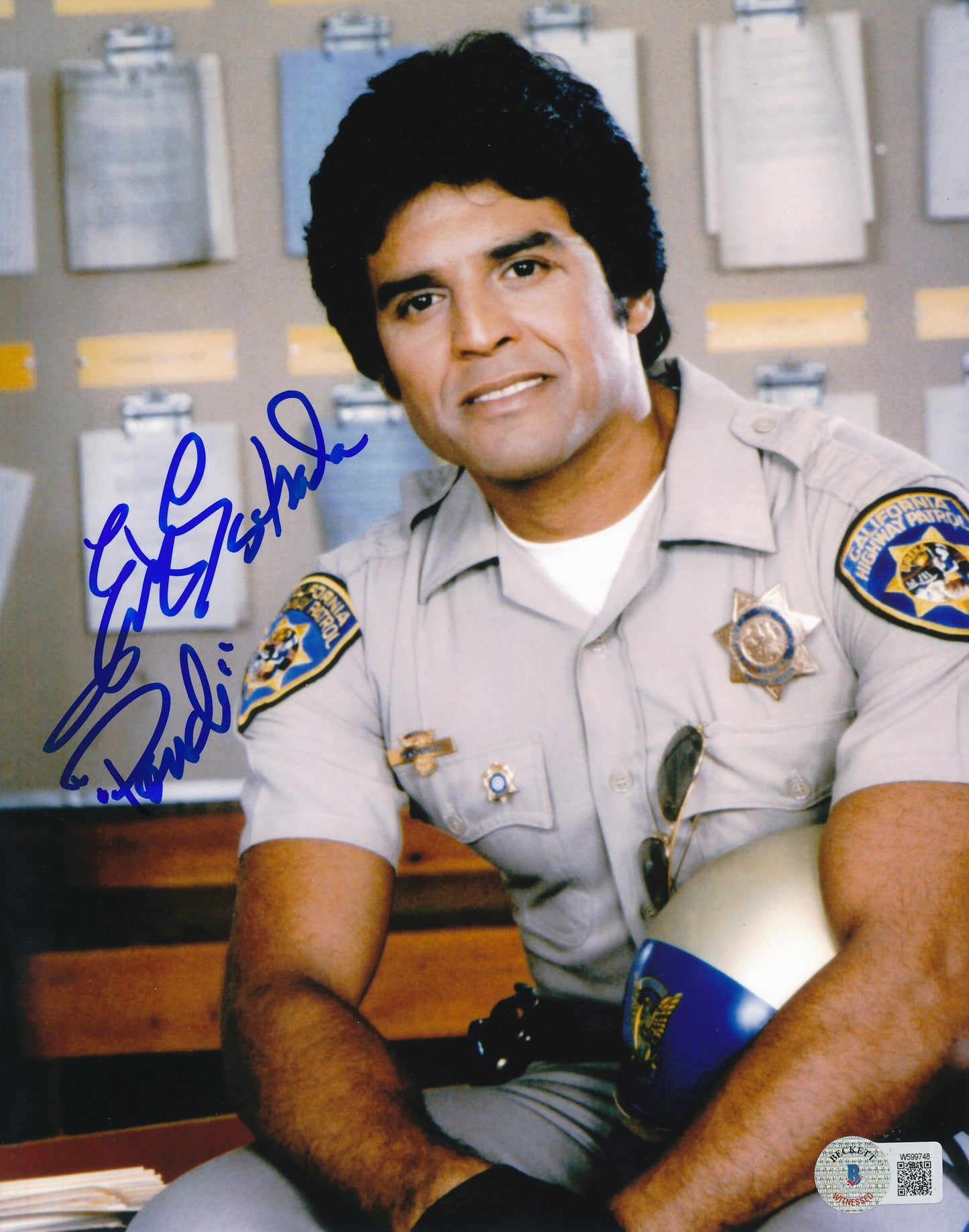 Erik Estrada Autographed/Inscribed 8x10 Photo "Chips" Beckett 183529