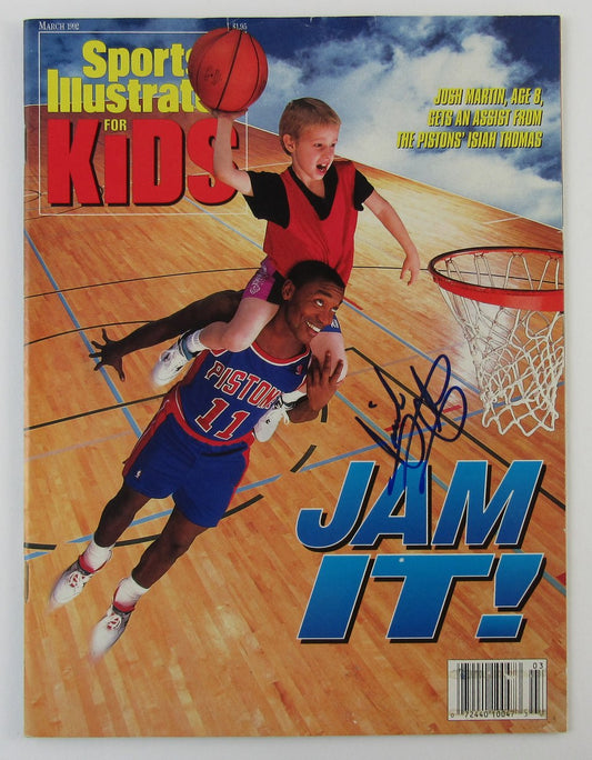 Isiah Thomas Pistons Signed March 1992 Sports Illustrated Kids Magazine 171734