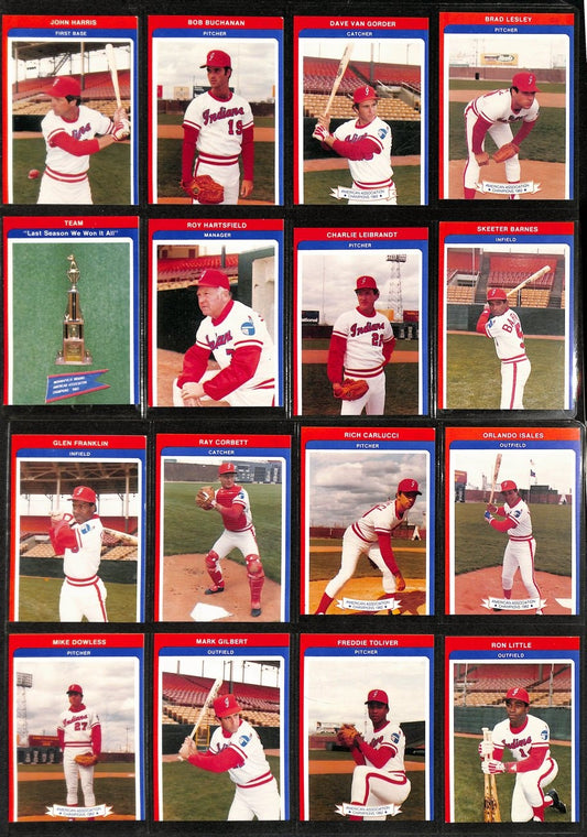 1983 TCMA Baseball Indianapolis Indians Complete Team Set (32/32) Cards 189382