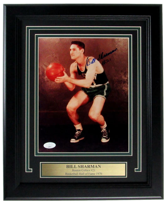 Bill Sharman HOF Boston Celtics Signed/Autographed 8x10 Photo Framed JSA 157433