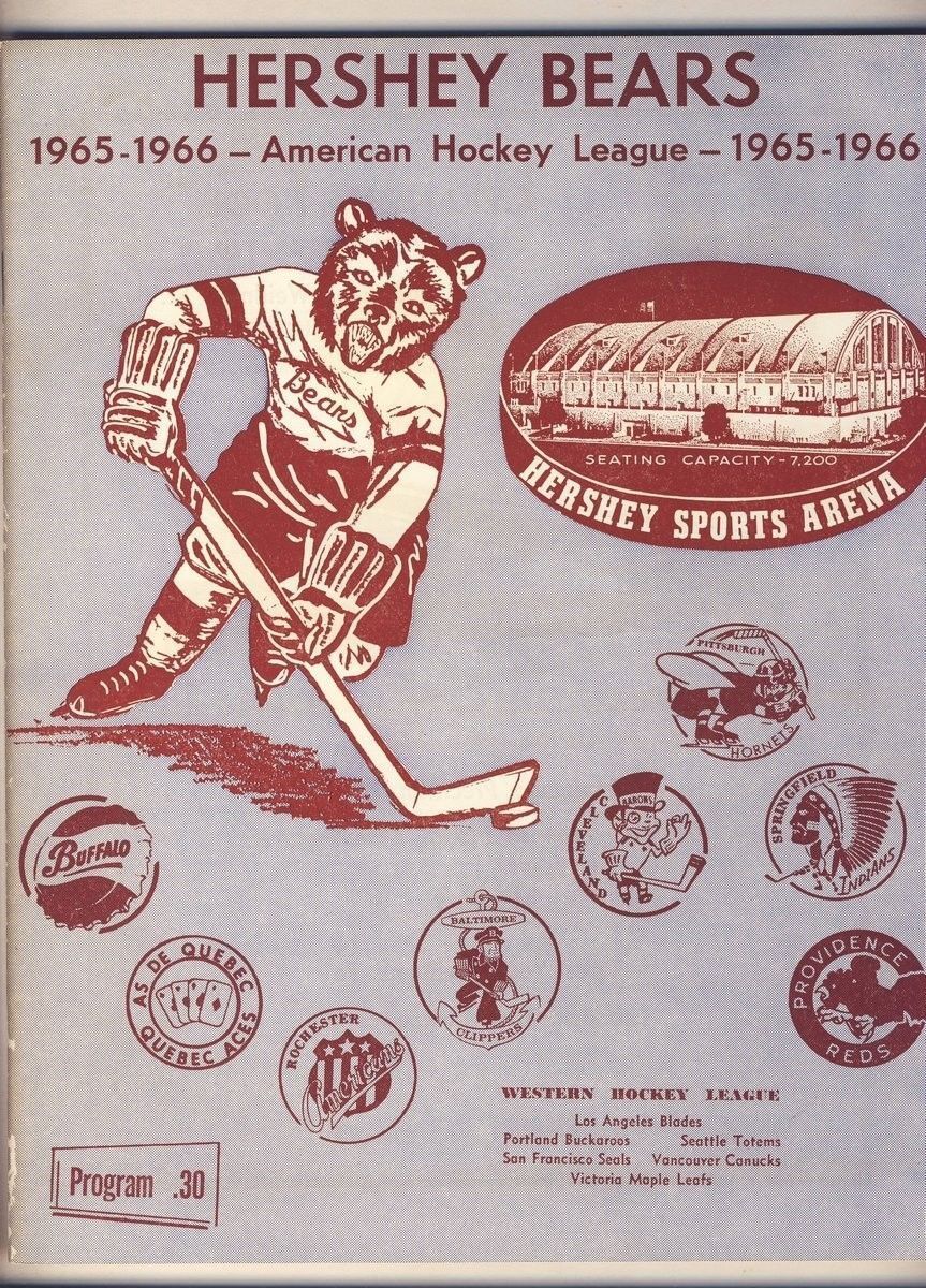 Hershey Bears 4/6 1966 Program vs. Quebec AHL 127995