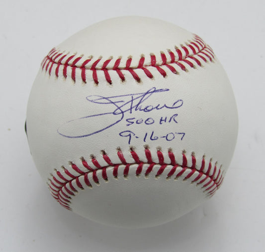 Jim Thome HOF Signed/Inscribed OML Baseball Cleveland Indians PSA/DNA 191676