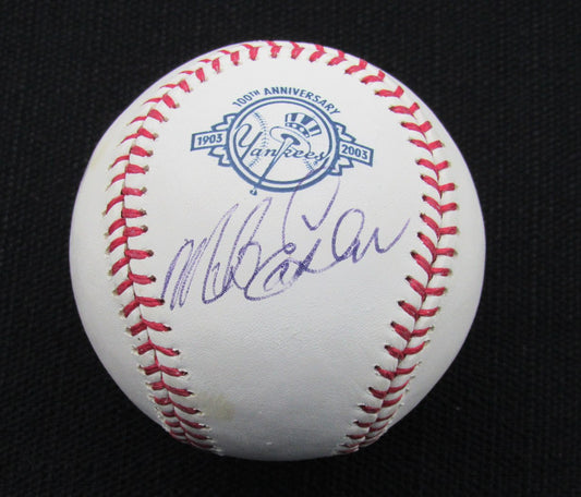 Mike Easler Signed/Auto Yankees 100th OML Baseball JSA 186655