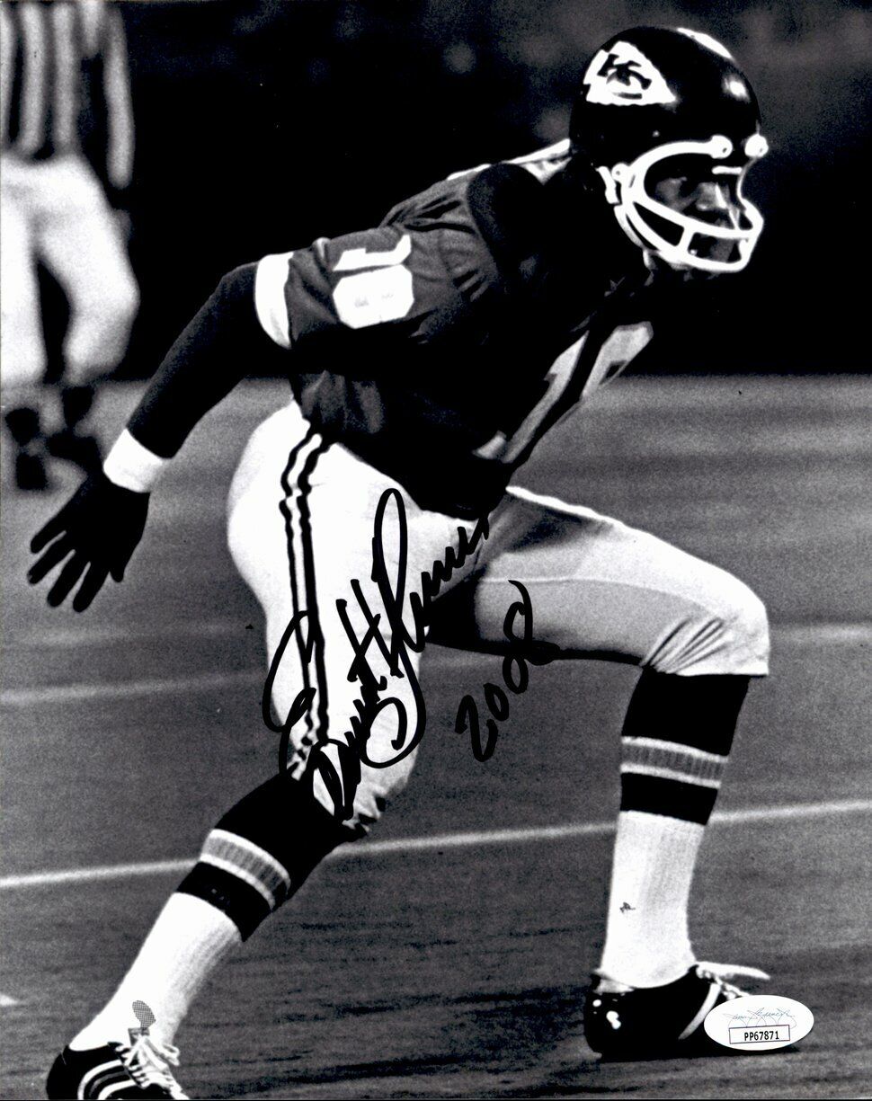 Emmitt Thomas HOF Kansas City Chiefs Signed/Inscribed  8x10 B/W Photo JSA 162001